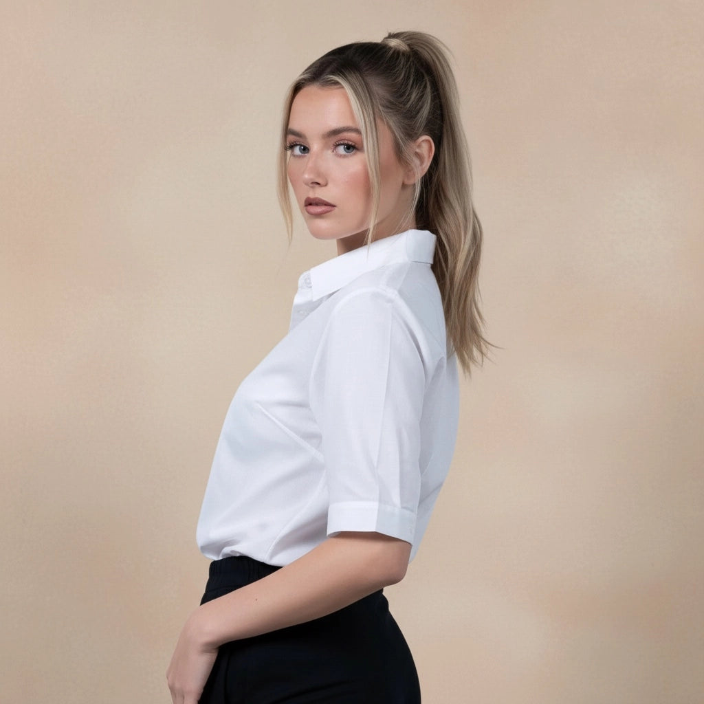 Pure Elegance White Linen-Cotton Shirt | Karee Sustainable Fashion Women Karee