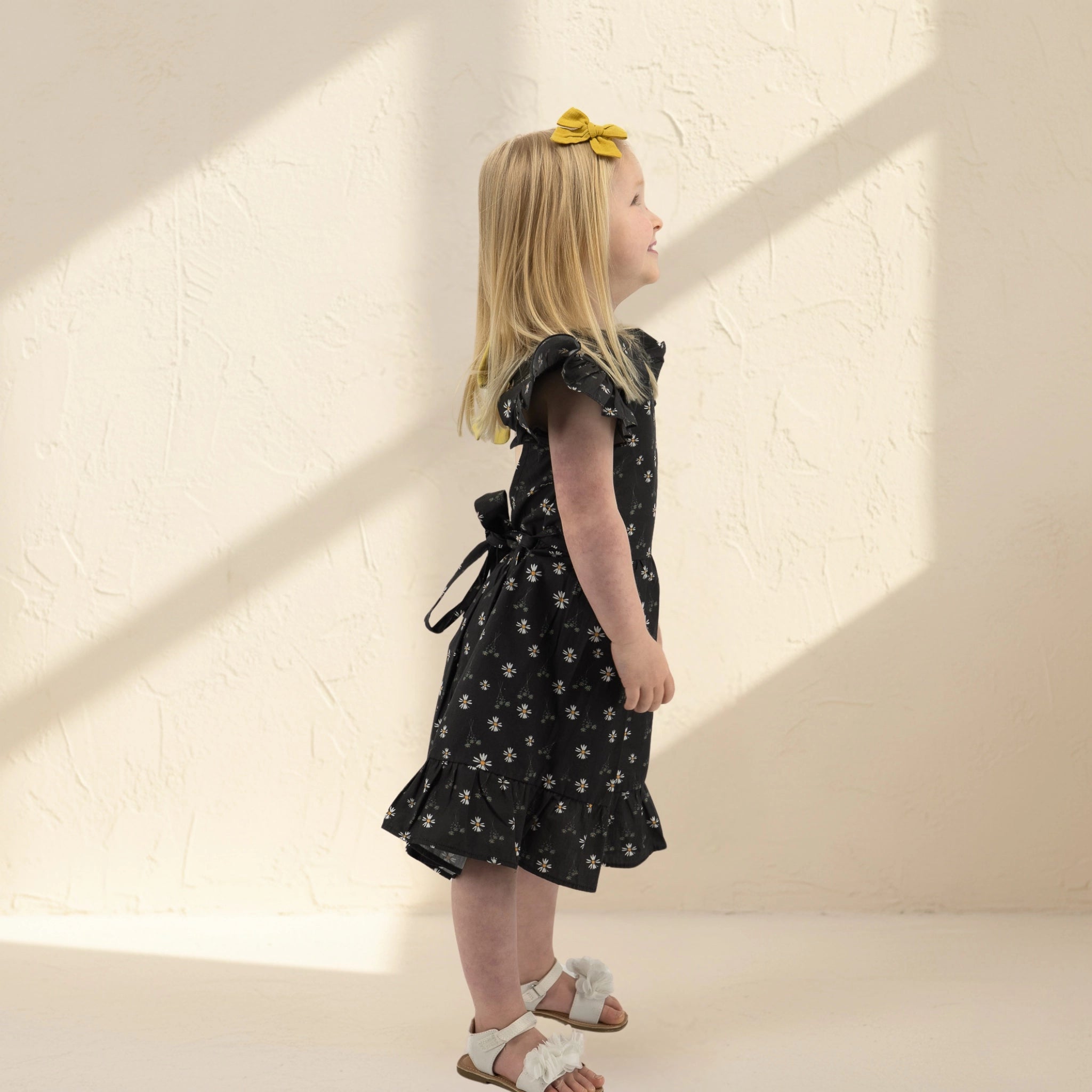 Black Floral Cotton Dress for Girls | Karee Sustainable Kidswear Kids Karee