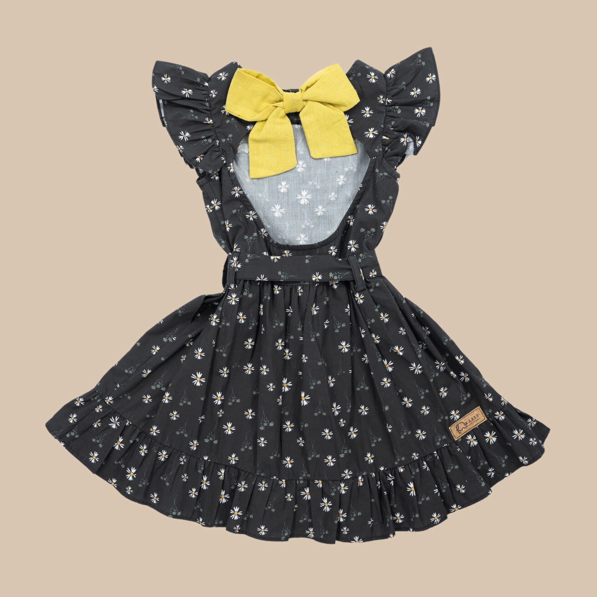 Black Floral Cotton Dress for Girls | Karee Sustainable Kidswear Kids Karee
