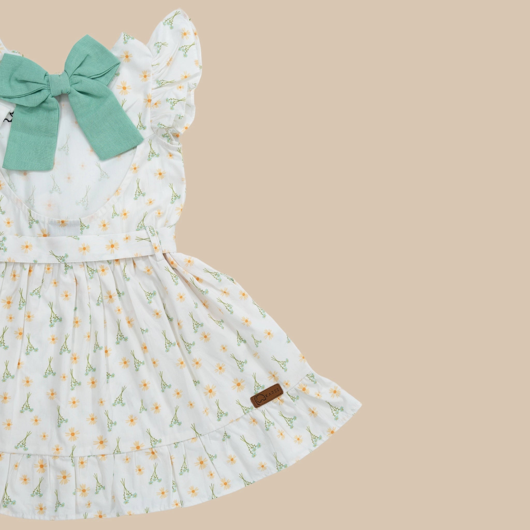 Smoked Pearl Cotton Dress for Girls | Karee Sustainable Kidswear Kids Karee