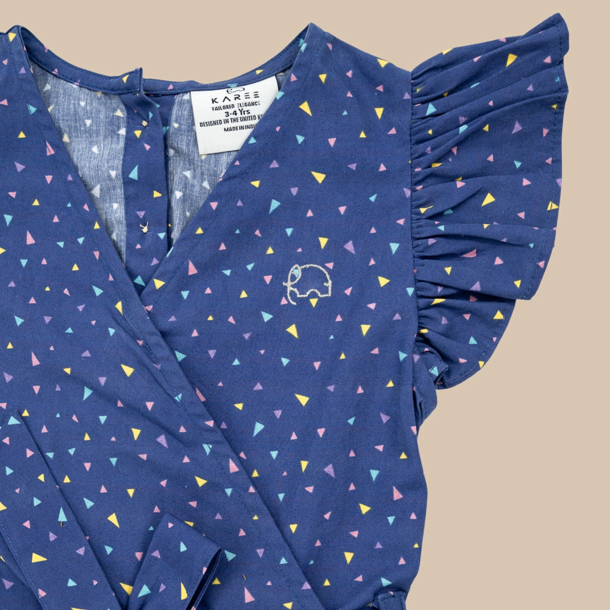 Estate Blue Cotton Jumpsuit for Girls | Karee Sustainable Kidswear Kids Karee