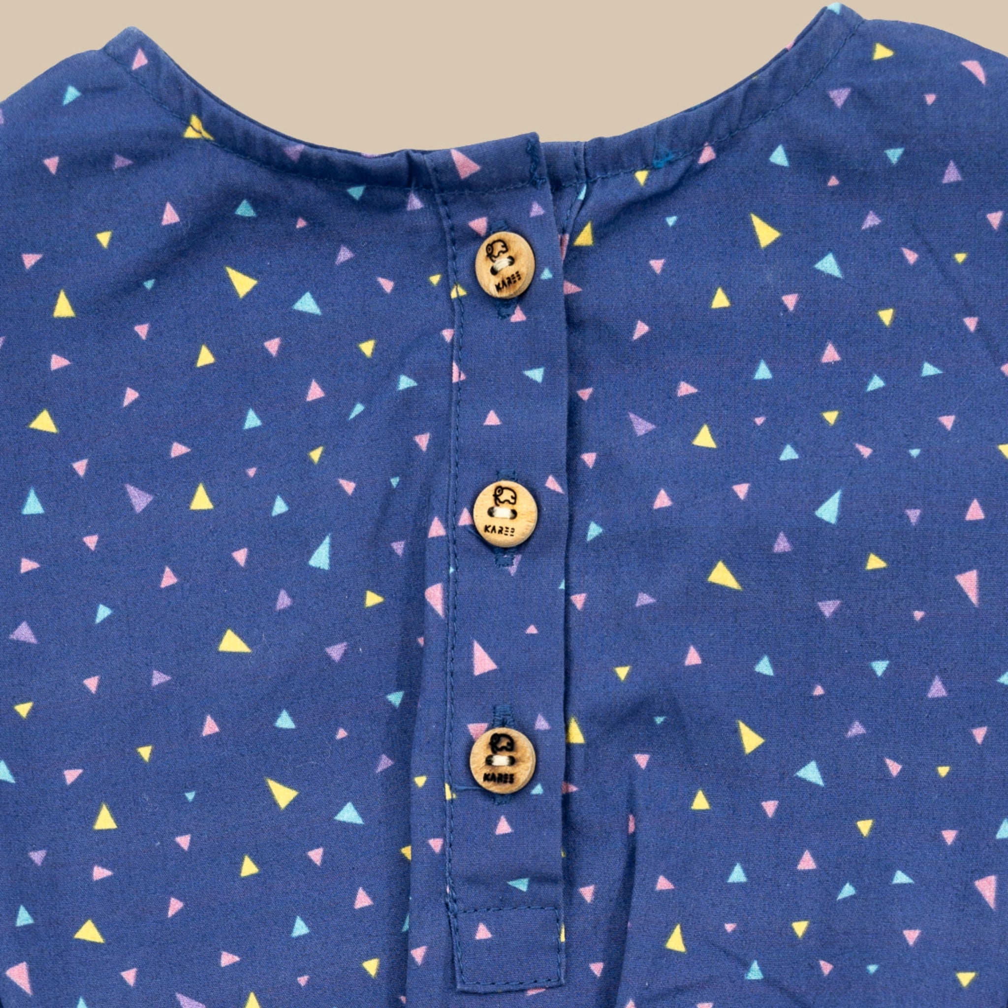 Estate Blue Cotton Jumpsuit for Girls | Karee Sustainable Kidswear Kids Karee