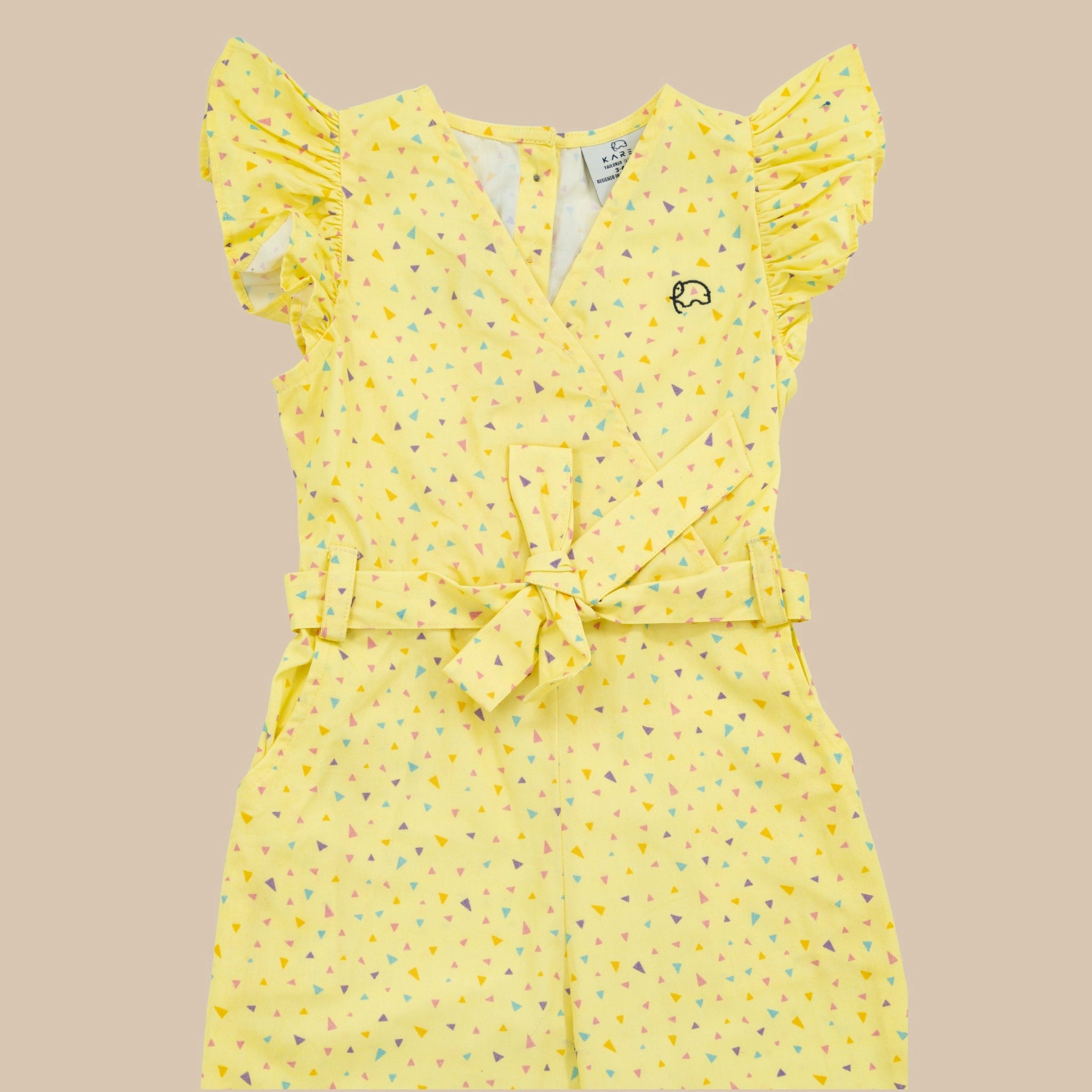 Lemon Meringue Cotton Jumpsuit for Girls | Karee Sustainable Kidswear Kids Karee