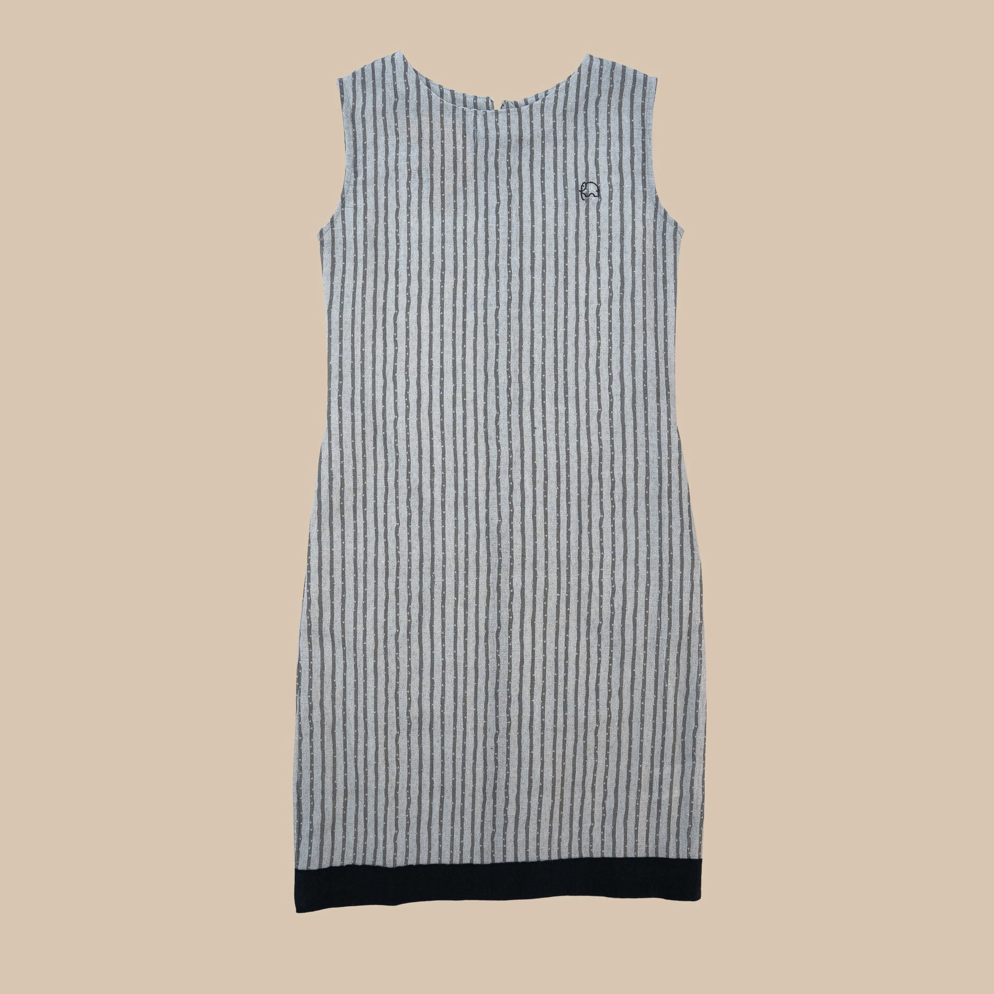Steel Grey Linen Cotton Frock for Girls | Karee Sustainable Kidswear Kids Karee