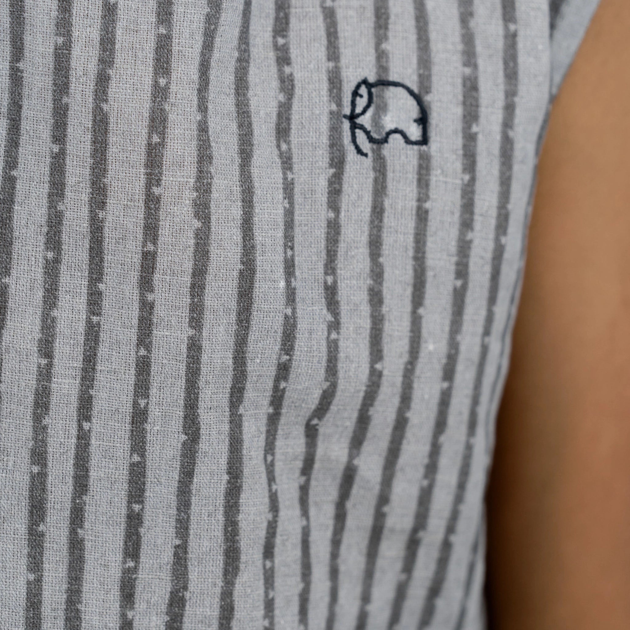 Steel Grey Linen Cotton Frock for Girls | Karee Sustainable Kidswear Kids Karee