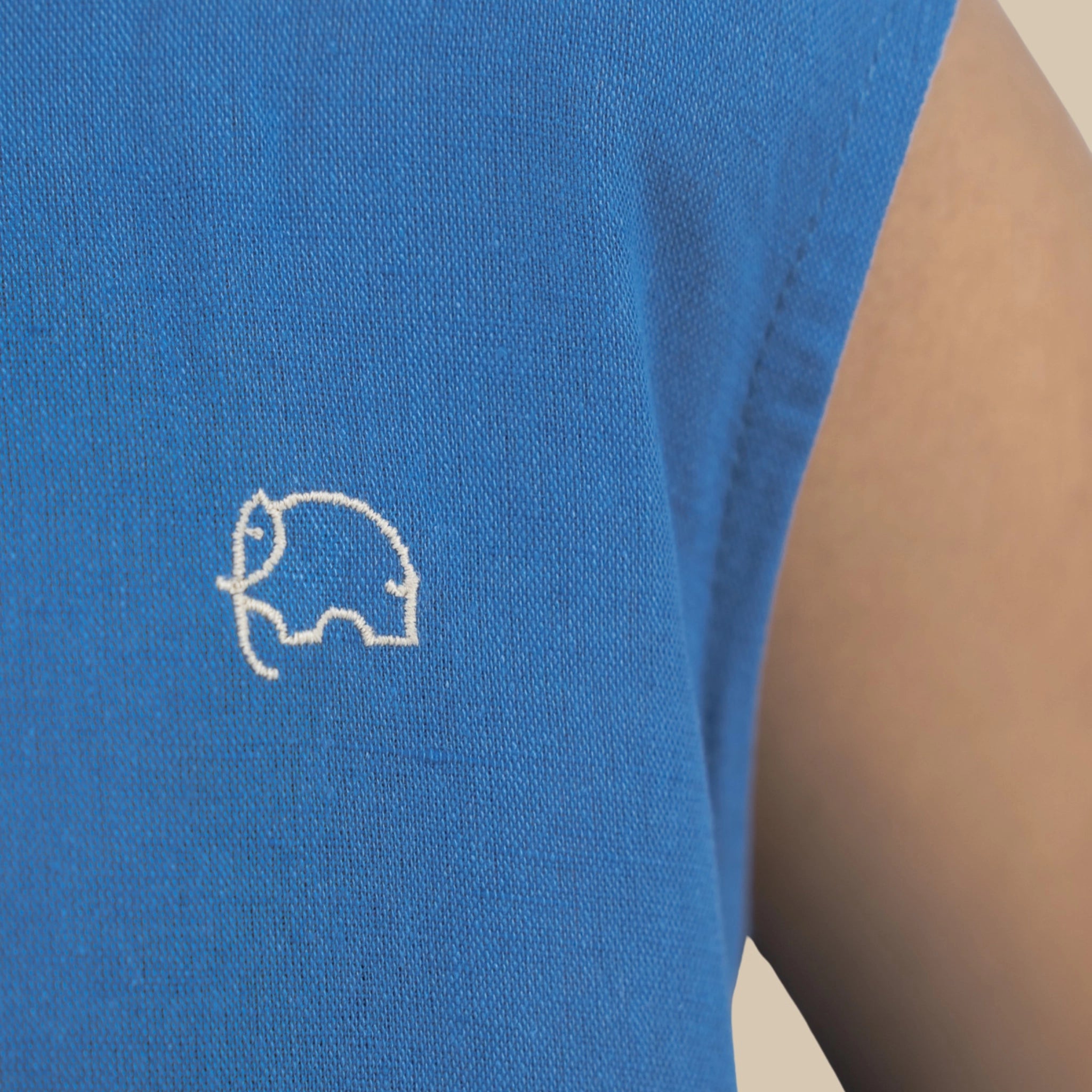 Vallarta Blue Linen Cotton Frock for Girls | Karee Sustainable Kidswear Kids Karee