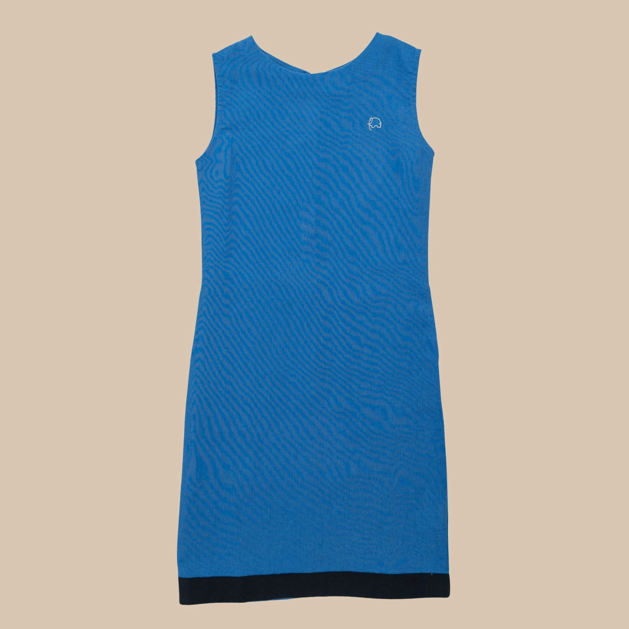 Vallarta Blue Linen Cotton Frock for Girls | Karee Sustainable Kidswear Kids Karee