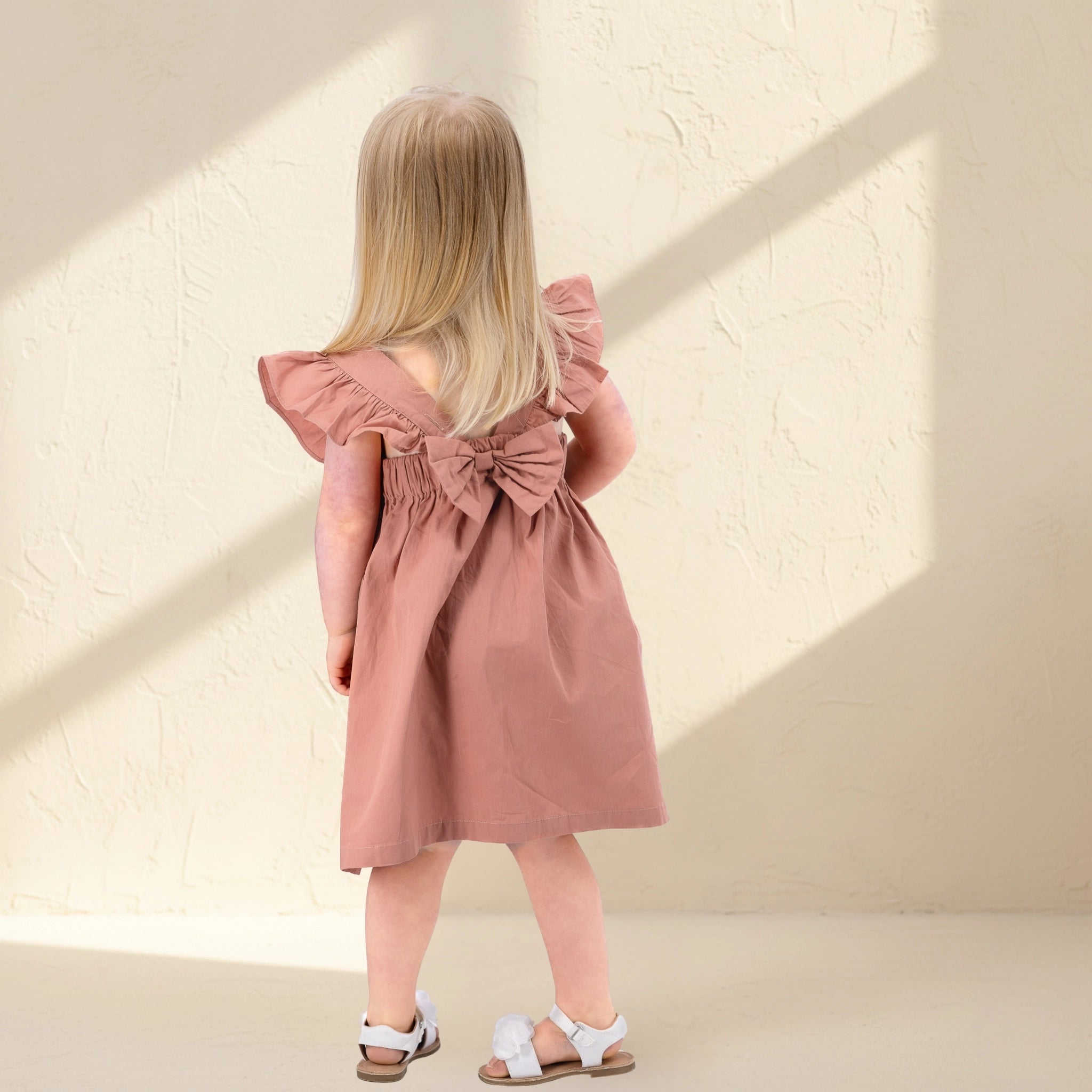 Brick Dust Cotton Dress for Girls | Karee Sustainable Kidswear Kids Karee