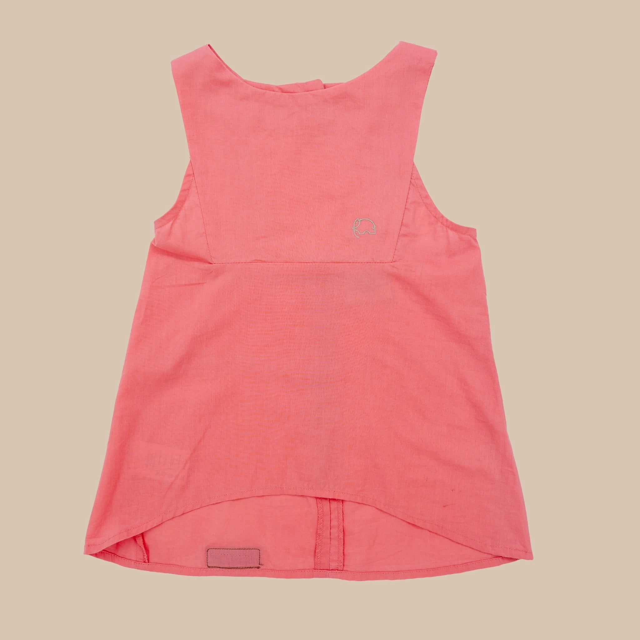 Tea Rose Cotton Bib Neck Top for Girls | Karee Sustainable Kidswear Kids Karee