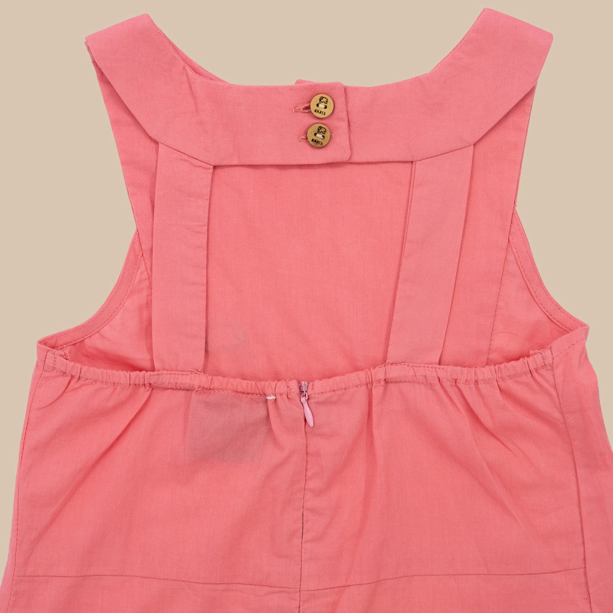 Tea Rose Cotton Bib Neck Top for Girls | Karee Sustainable Kidswear Kids Karee