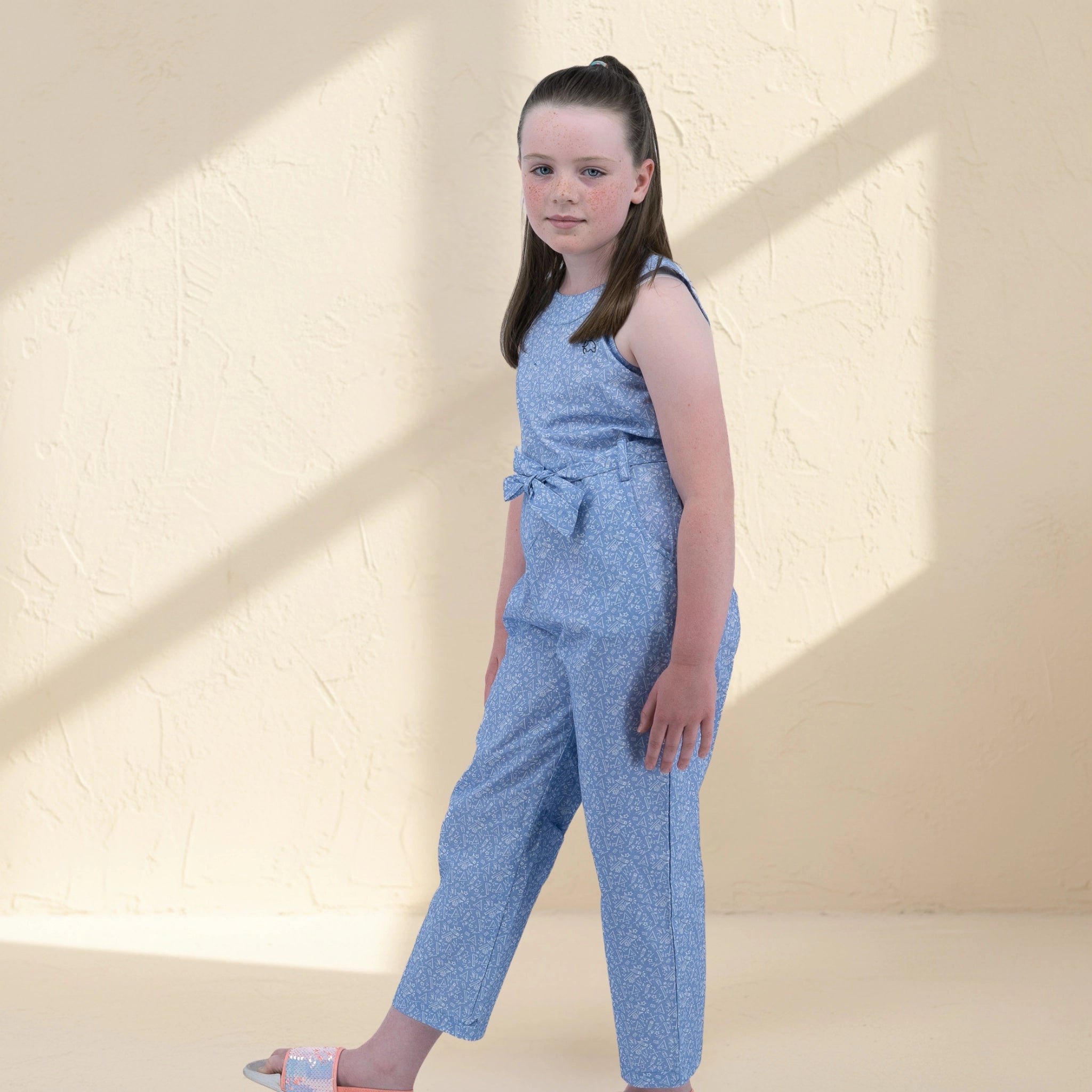 Purple Impression Cotton Jumpsuit for Girls | Karee Sustainable Kidswear Kids Karee