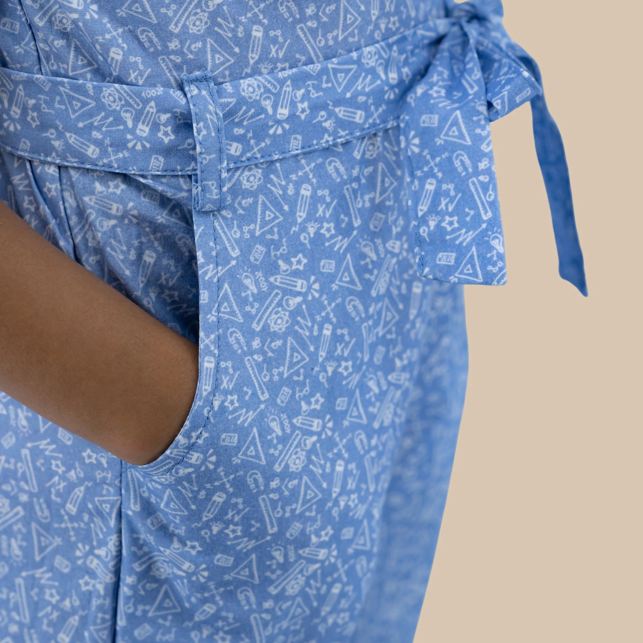 Purple Impression Cotton Jumpsuit for Girls | Karee Sustainable Kidswear Kids Karee