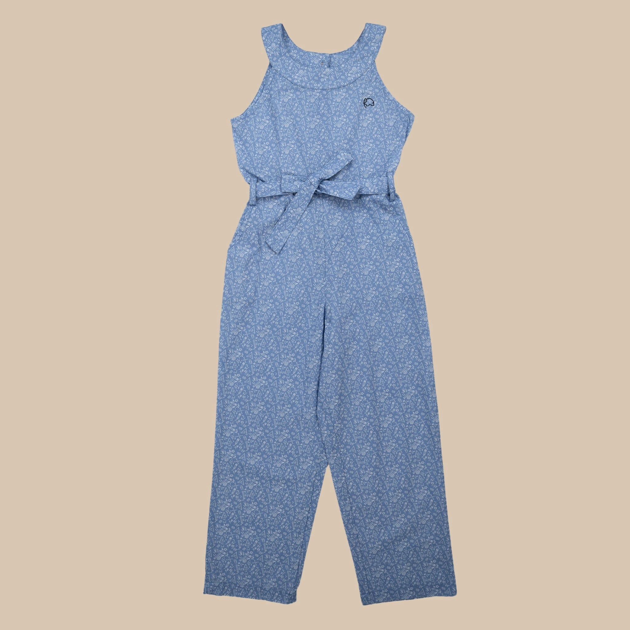 Purple Impression Cotton Jumpsuit for Girls | Karee Sustainable Kidswear Kids Karee