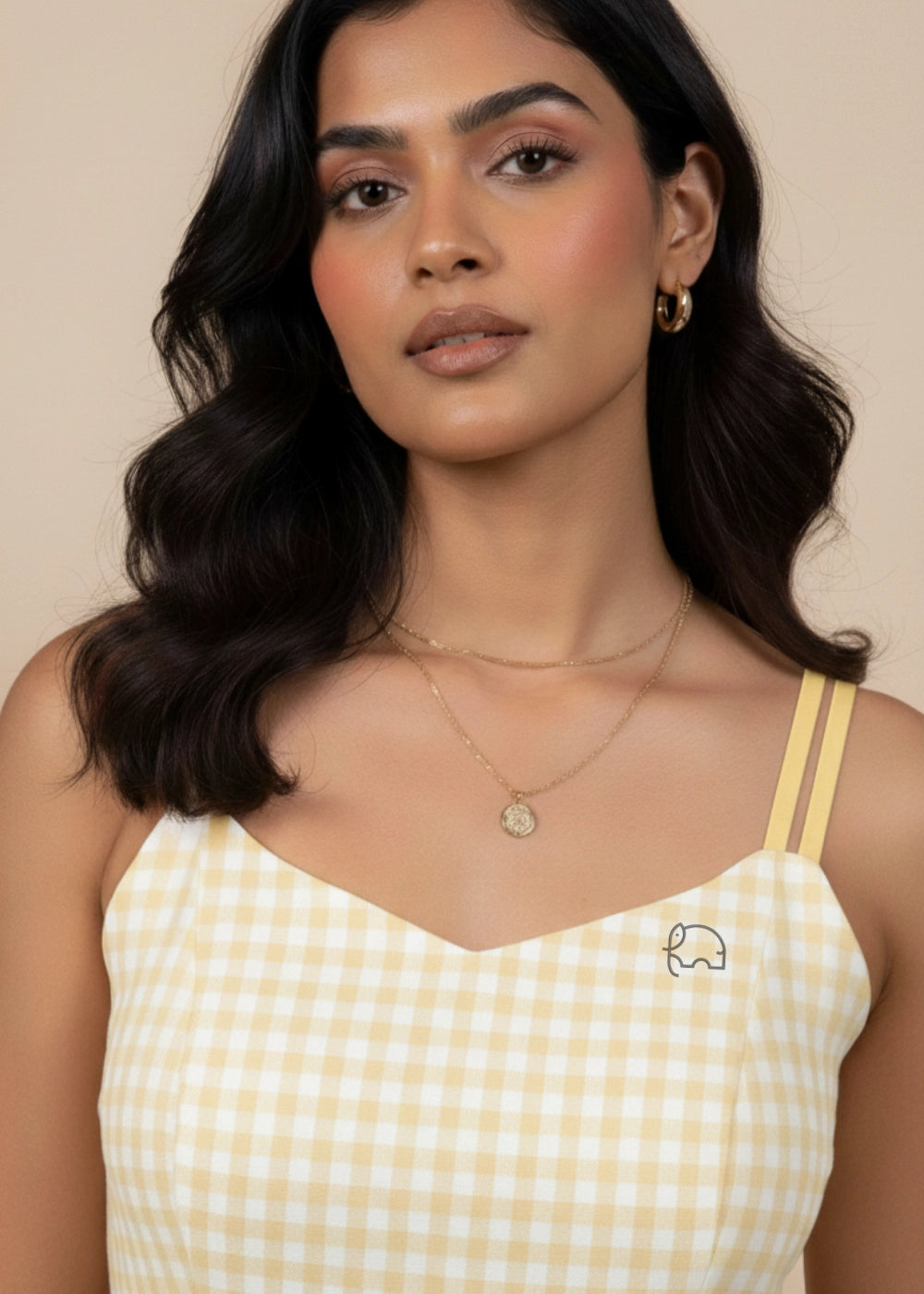 Sunshine Gingham Sweetheart Sundress | Karee Sustainable Fashion