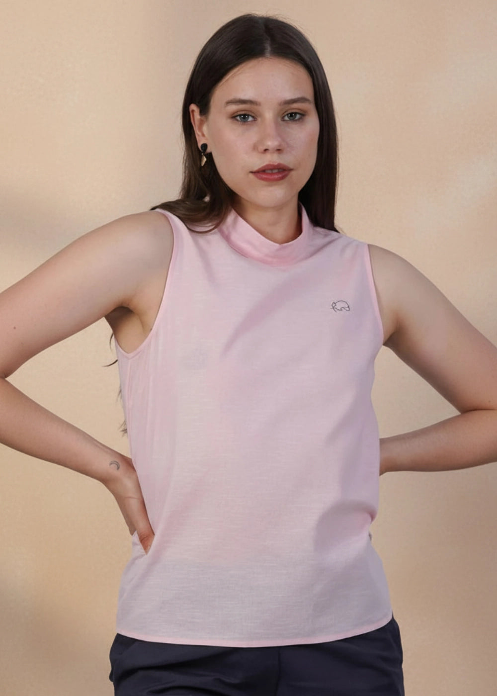 Peach Blossom Breeze Sleeveless Top