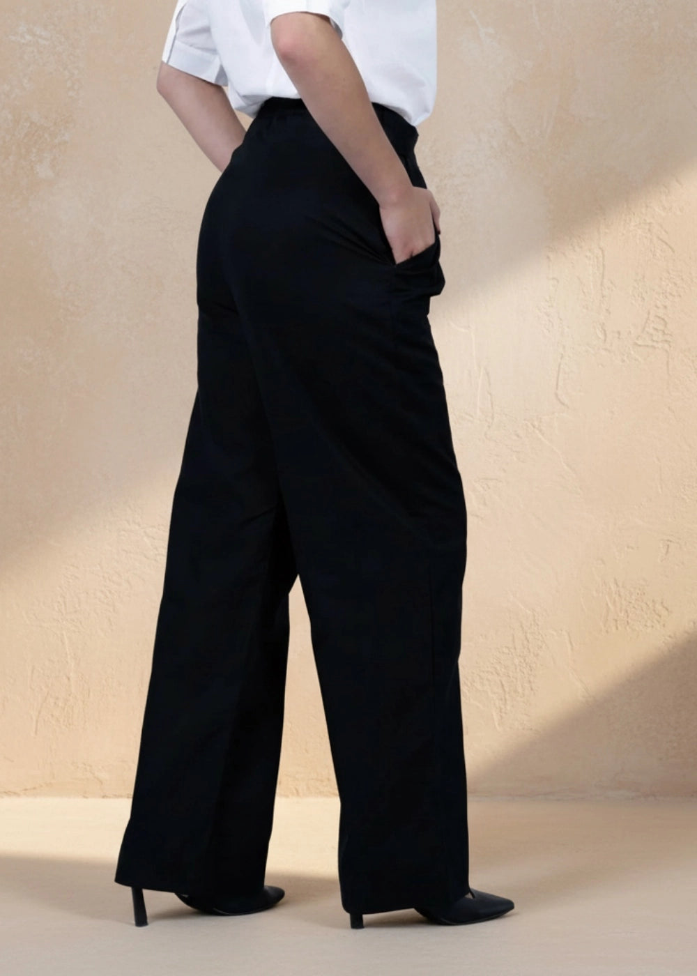 Black Elegance Wide-Leg Trousers