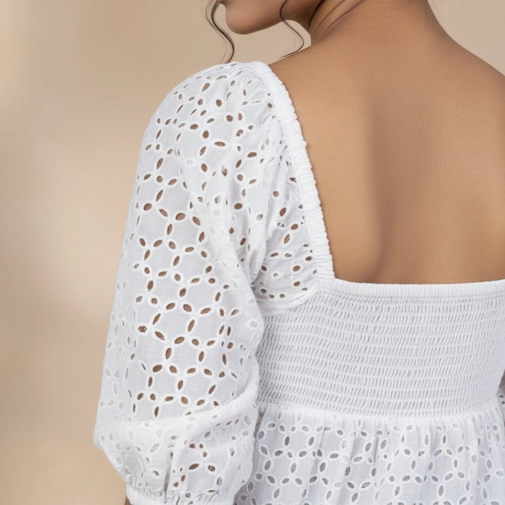 White Lace Whisper Blouse