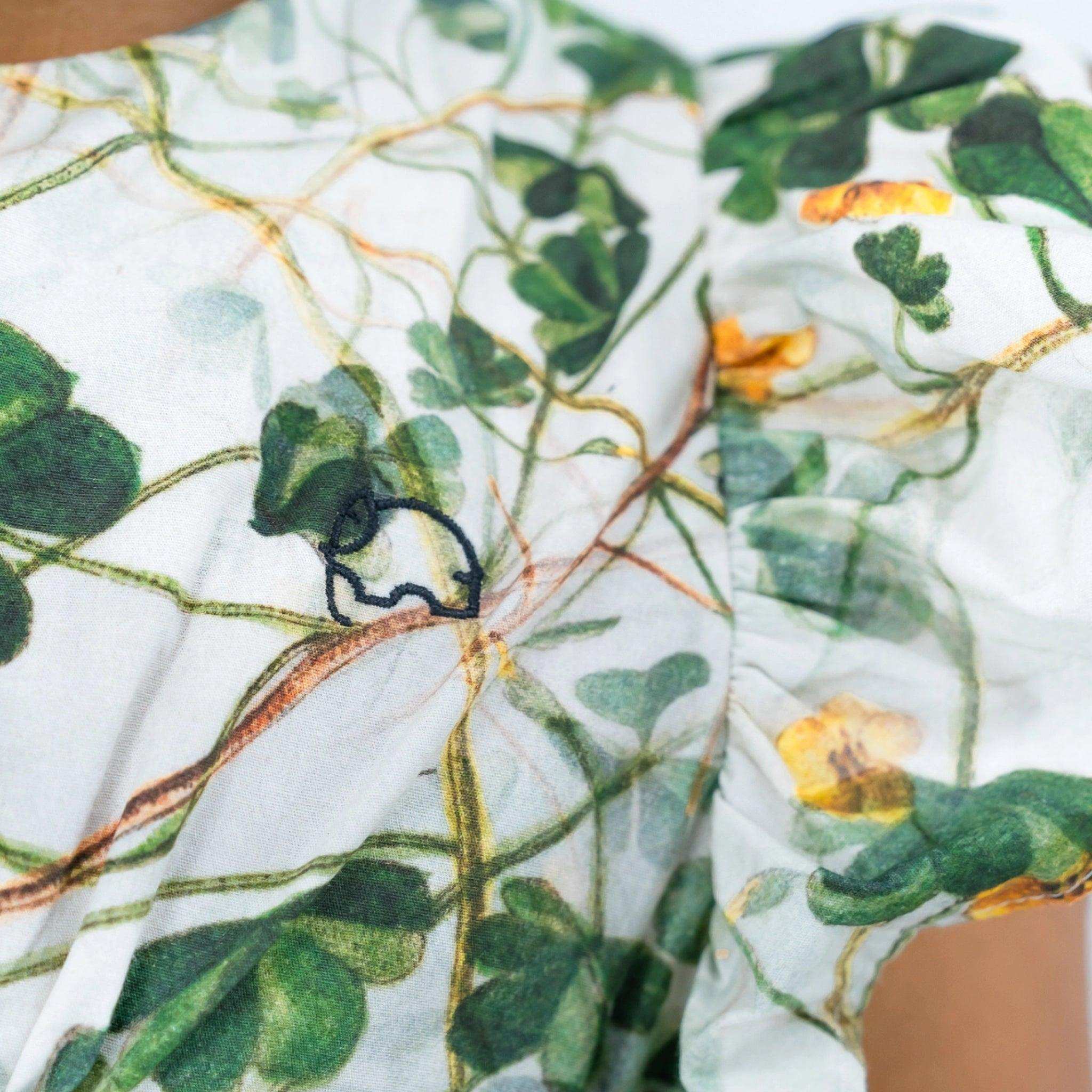 Green Floral Cotton Dress for Girls | Karee Sustainable Kidswear Kids Karee