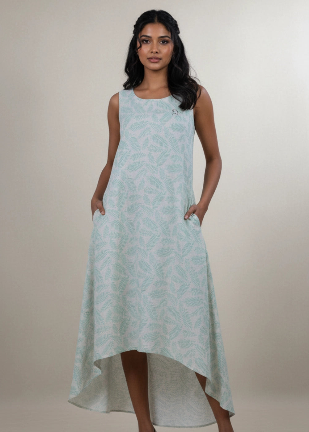 Mystic Breeze High Low Linen Cotton Dress | Sustainable Women's Dresses | KAREE Mystic Breeze High Low Linen Cotton Dress | Sustainable Women's Dresses | KAREE
