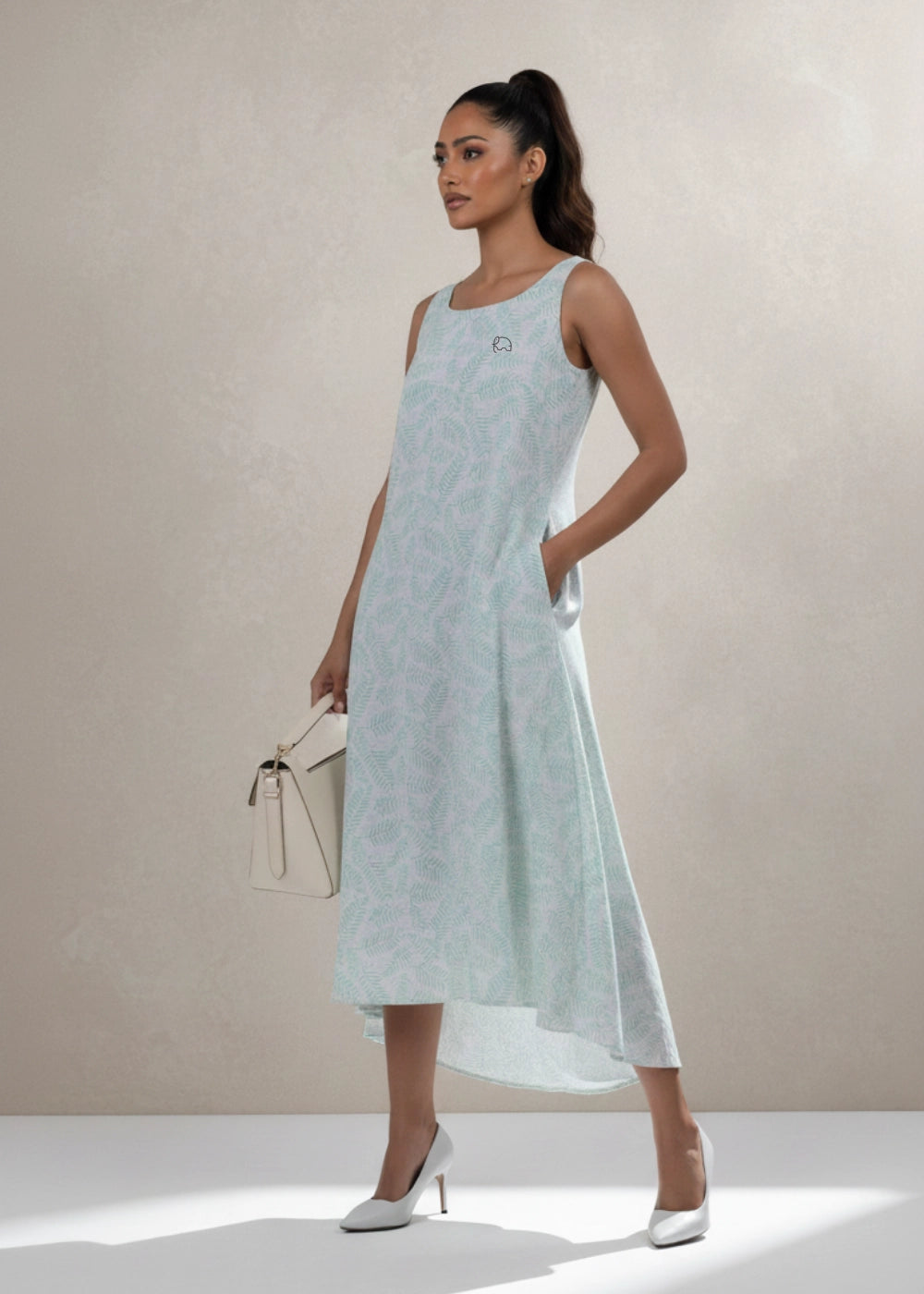 Mystic Breeze High Low Linen Cotton Dress | Sustainable Women's Dresses | KAREE Mystic Breeze High Low Linen Cotton Dress | Sustainable Women's Dresses | KAREE
