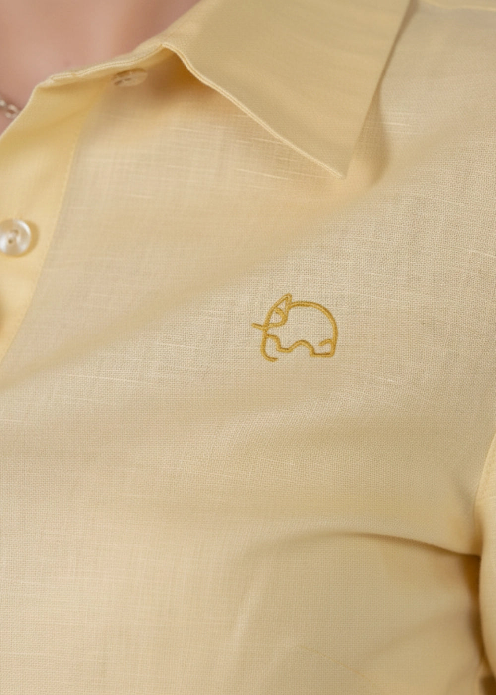 Sunlit Breeze Yellow Linen-Cotton Shirt | Karee Sustainable Fashion
