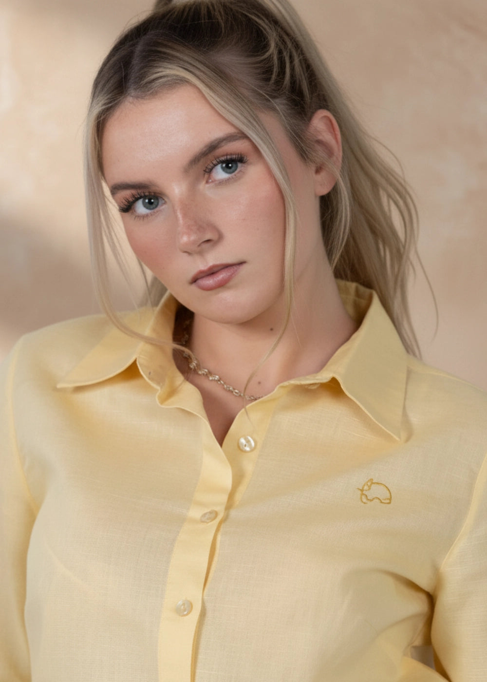 Sunlit Breeze Yellow Linen-Cotton Shirt | Karee Sustainable Fashion
