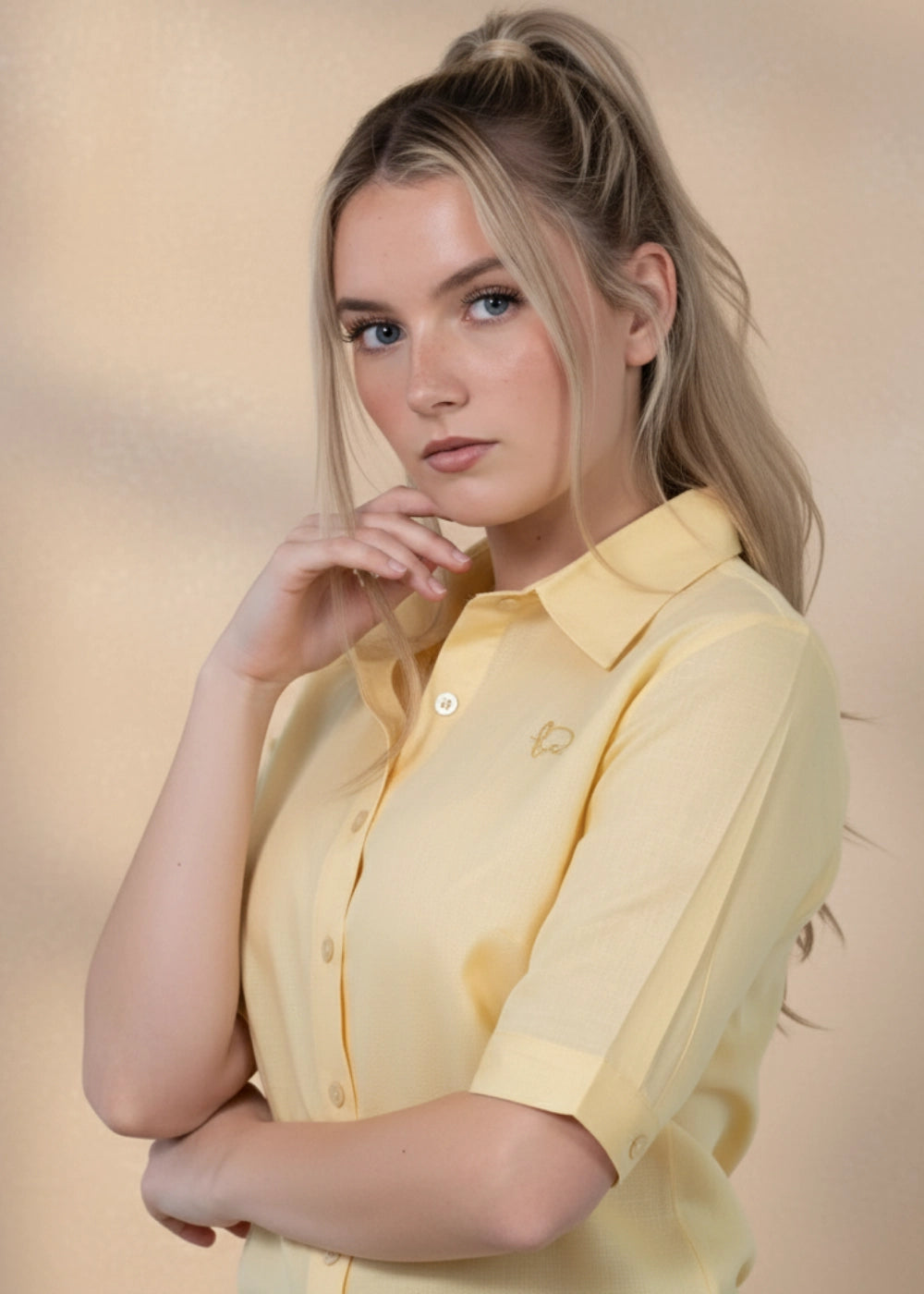 Sunlit Breeze Yellow Linen-Cotton Shirt | Karee Sustainable Fashion