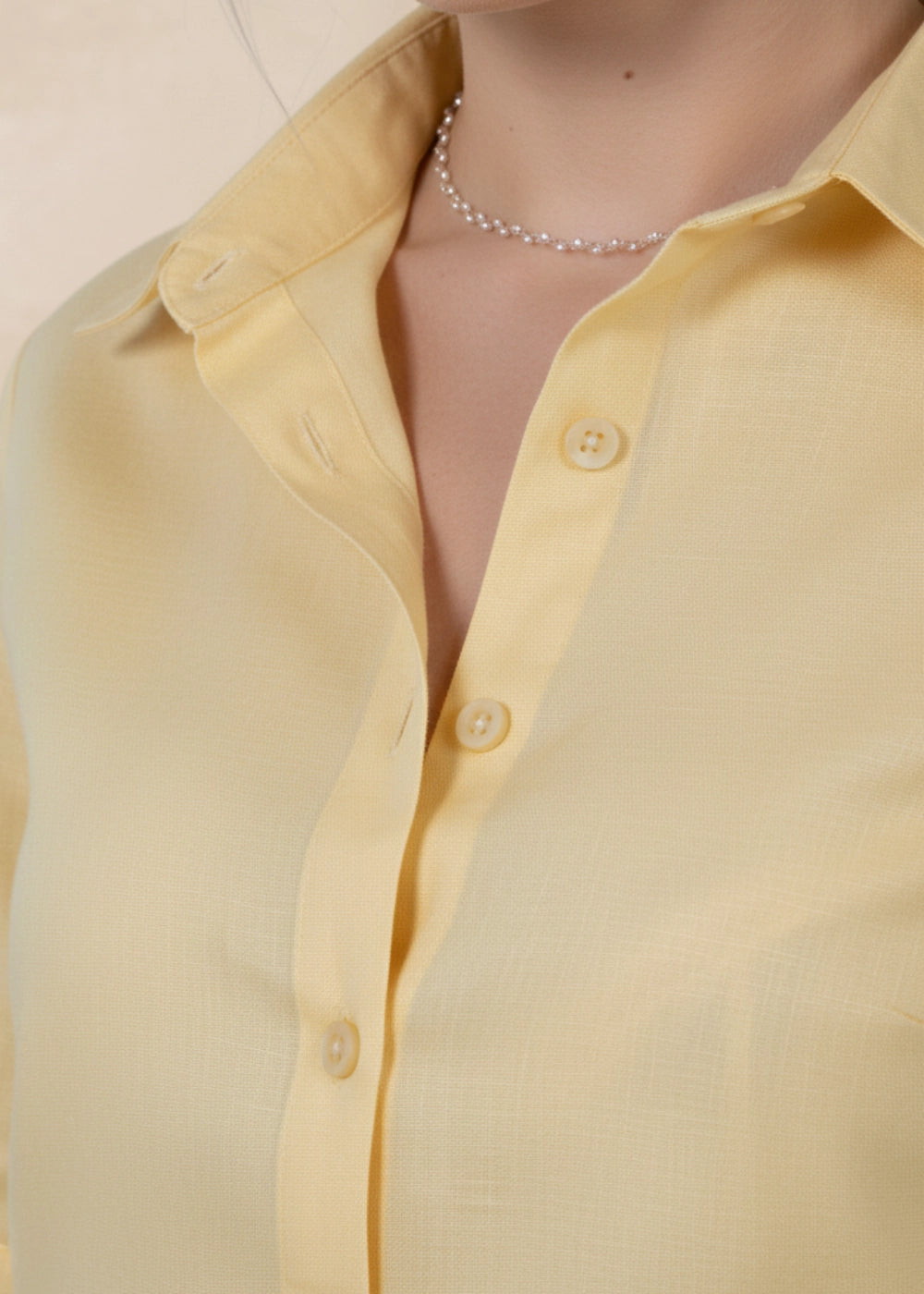 Sunlit Breeze Yellow Linen-Cotton Shirt | Karee Sustainable Fashion
