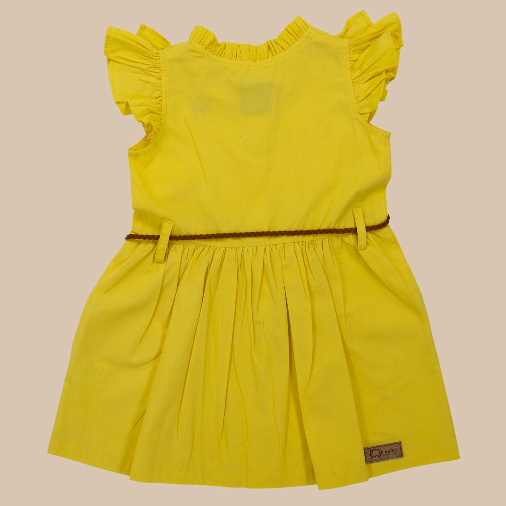 Yellow Cotton Dress for Girls | Karee Sustainable Kidswear Kids Karee