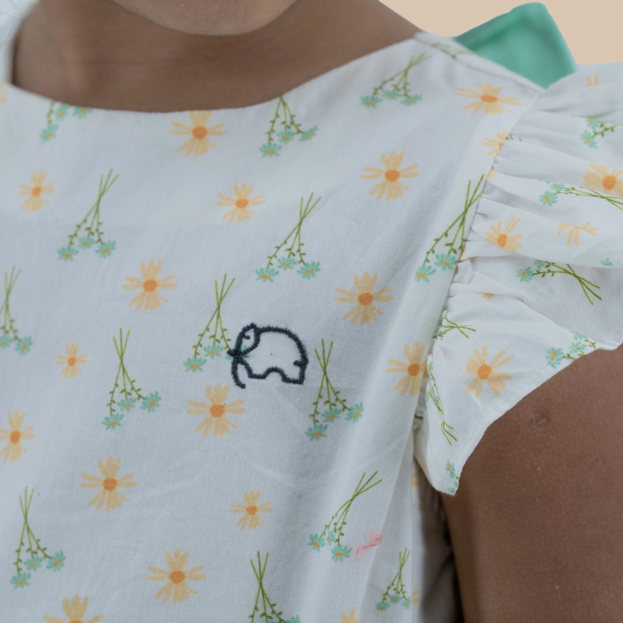 Smoked Pearl Cotton Dress for Girls | Karee Sustainable Kidswear Kids Karee