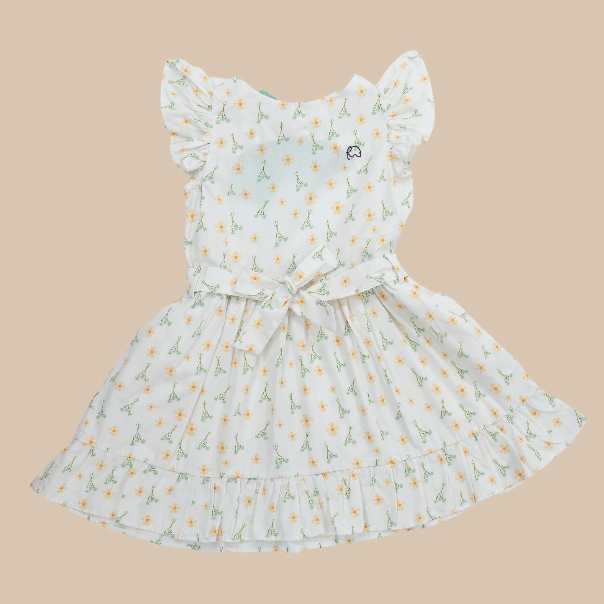Smoked Pearl Cotton Dress for Girls | Karee Sustainable Kidswear Kids Karee