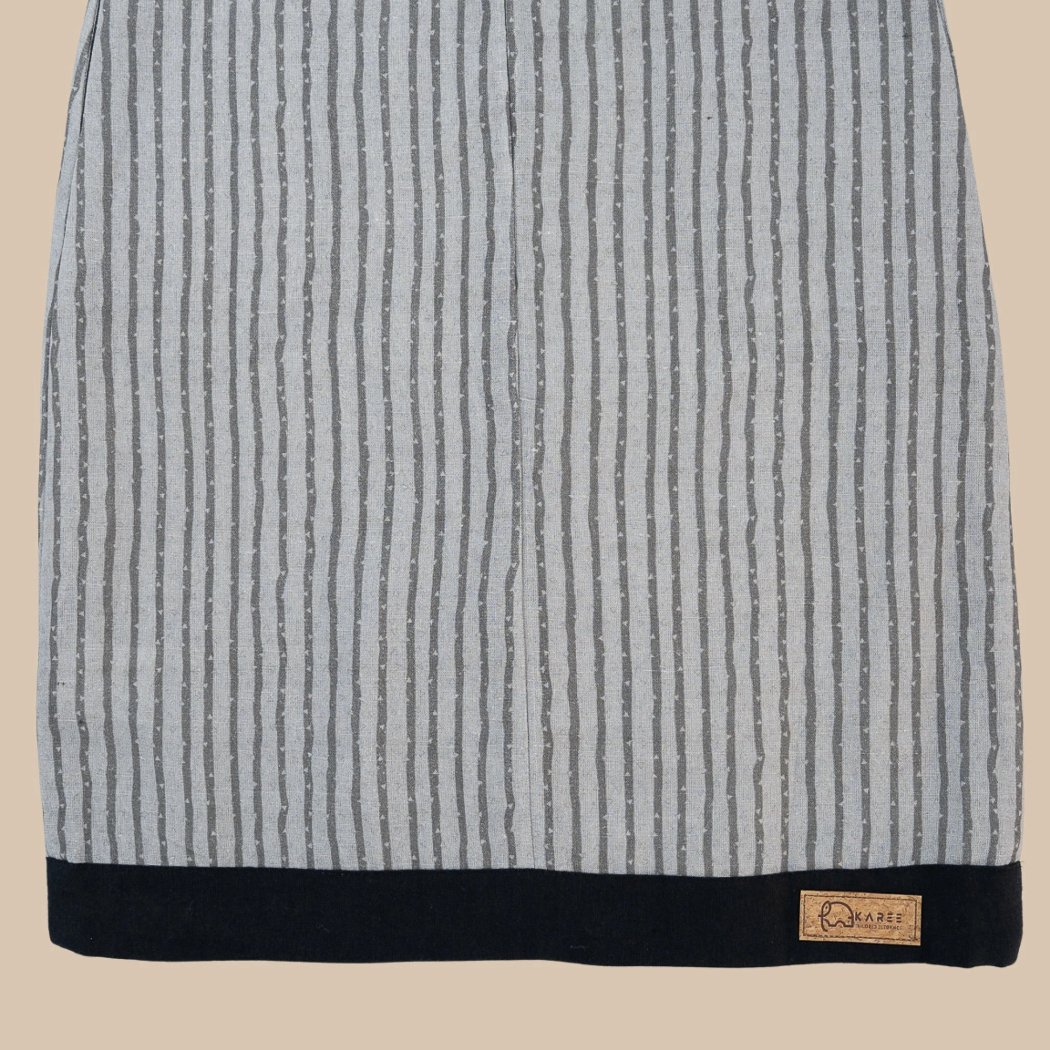 Steel Grey Linen Cotton Frock for Girls | Karee Sustainable Kidswear Kids Karee