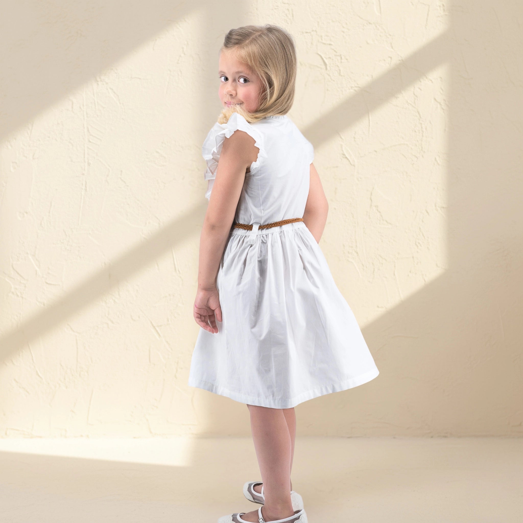 White Cotton Dress for Girls | Karee Sustainable Kidswear Kids Karee