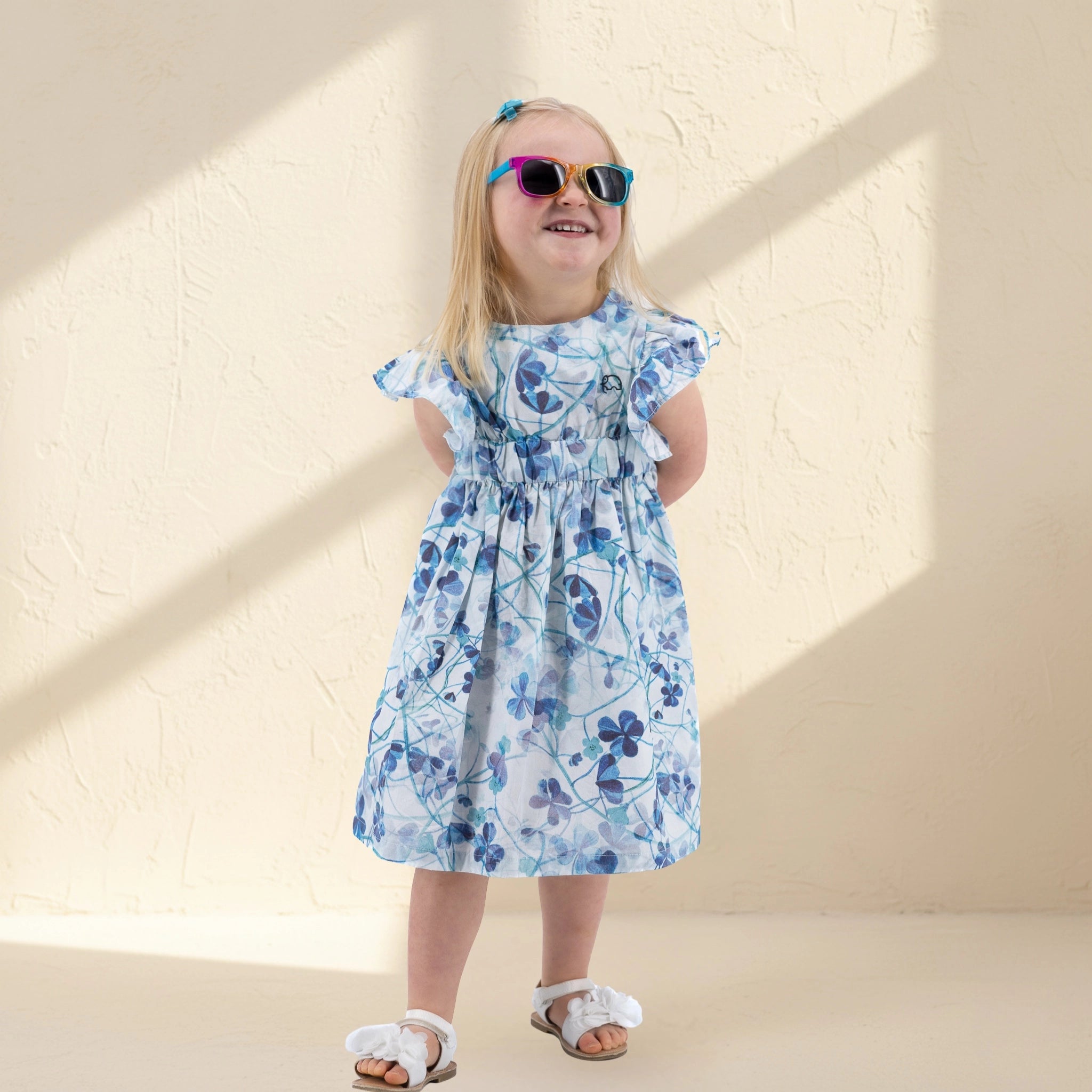 blue floral cotton dress Cotton Poplin Floral Prints Maxi Dress in Blue – shoptipsytulip