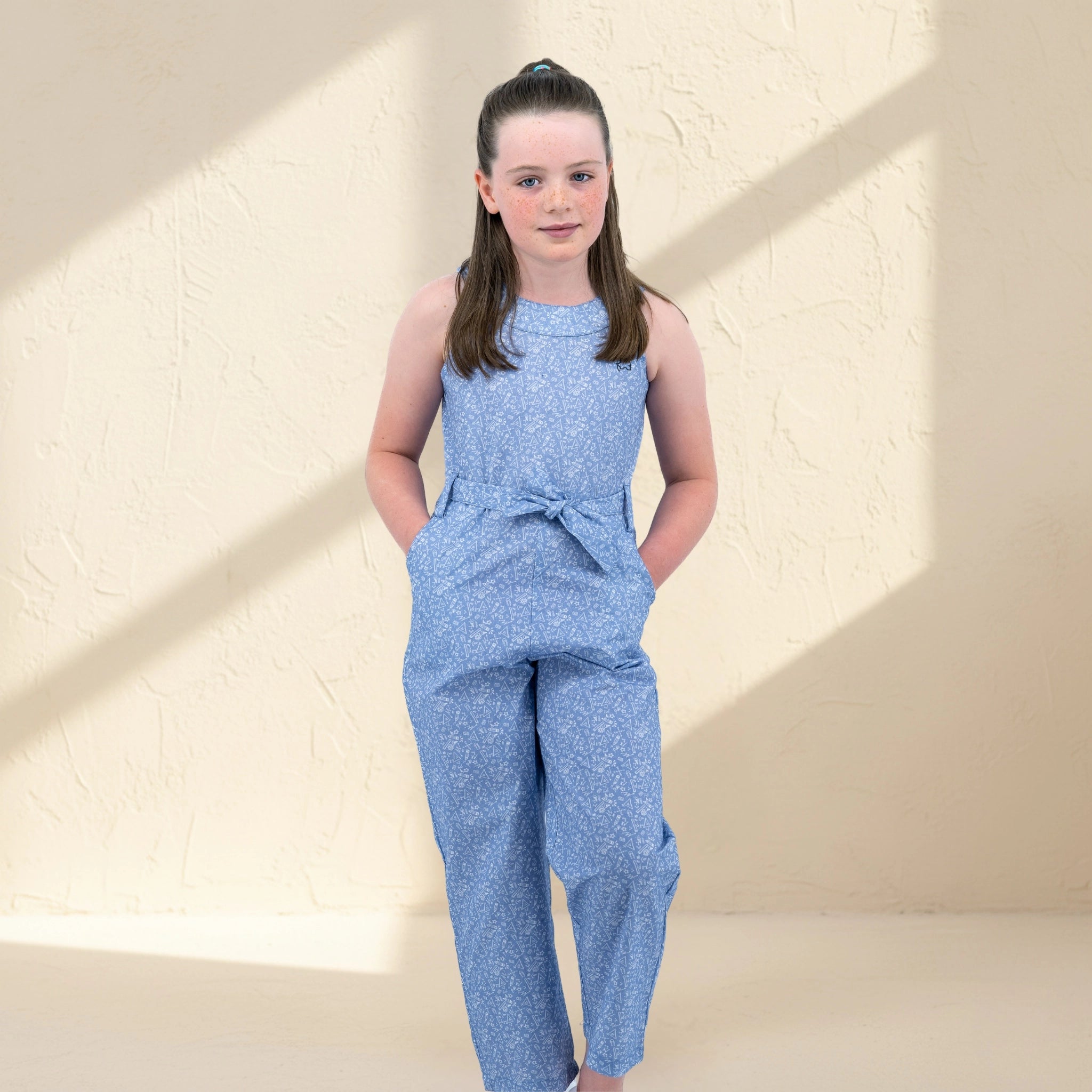 Purple Impression Cotton Jumpsuit for Girls | Karee Sustainable Kidswear Kids Karee