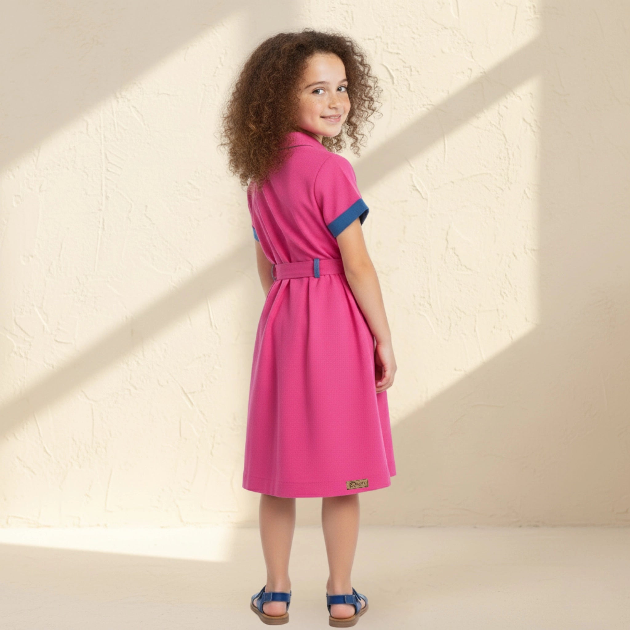 Fuchsia Purple Linen Dress for Girls | Karee Sustainable Kidswear Kids Karee