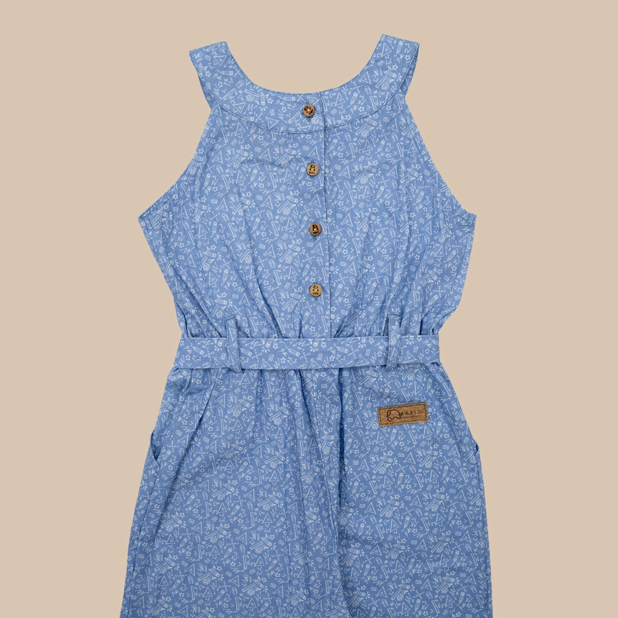 Purple Impression Cotton Jumpsuit for Girls | Karee Sustainable Kidswear Kids Karee