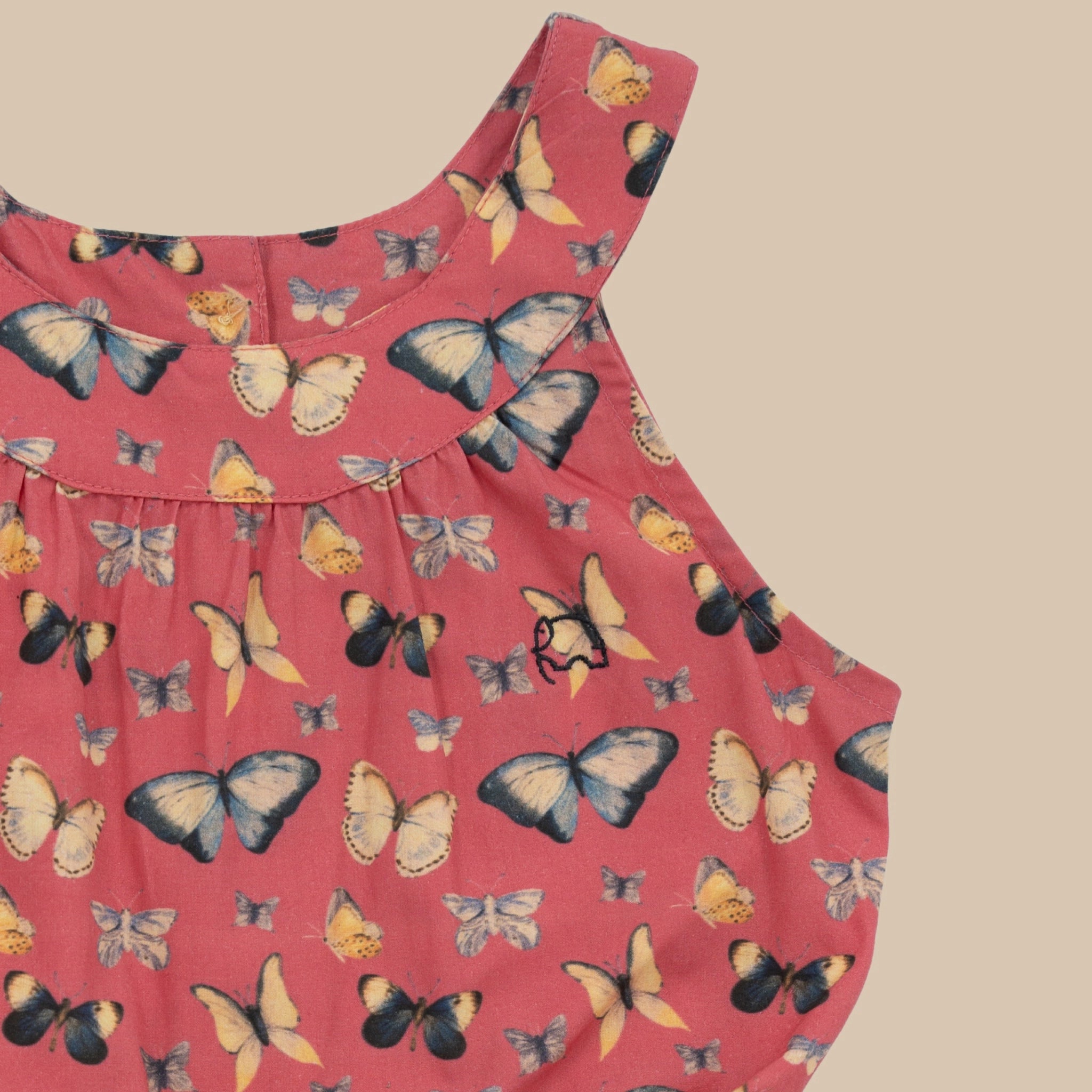 Ruby Trek Cotton Romper for Girls | Karee Sustainable Kidswear