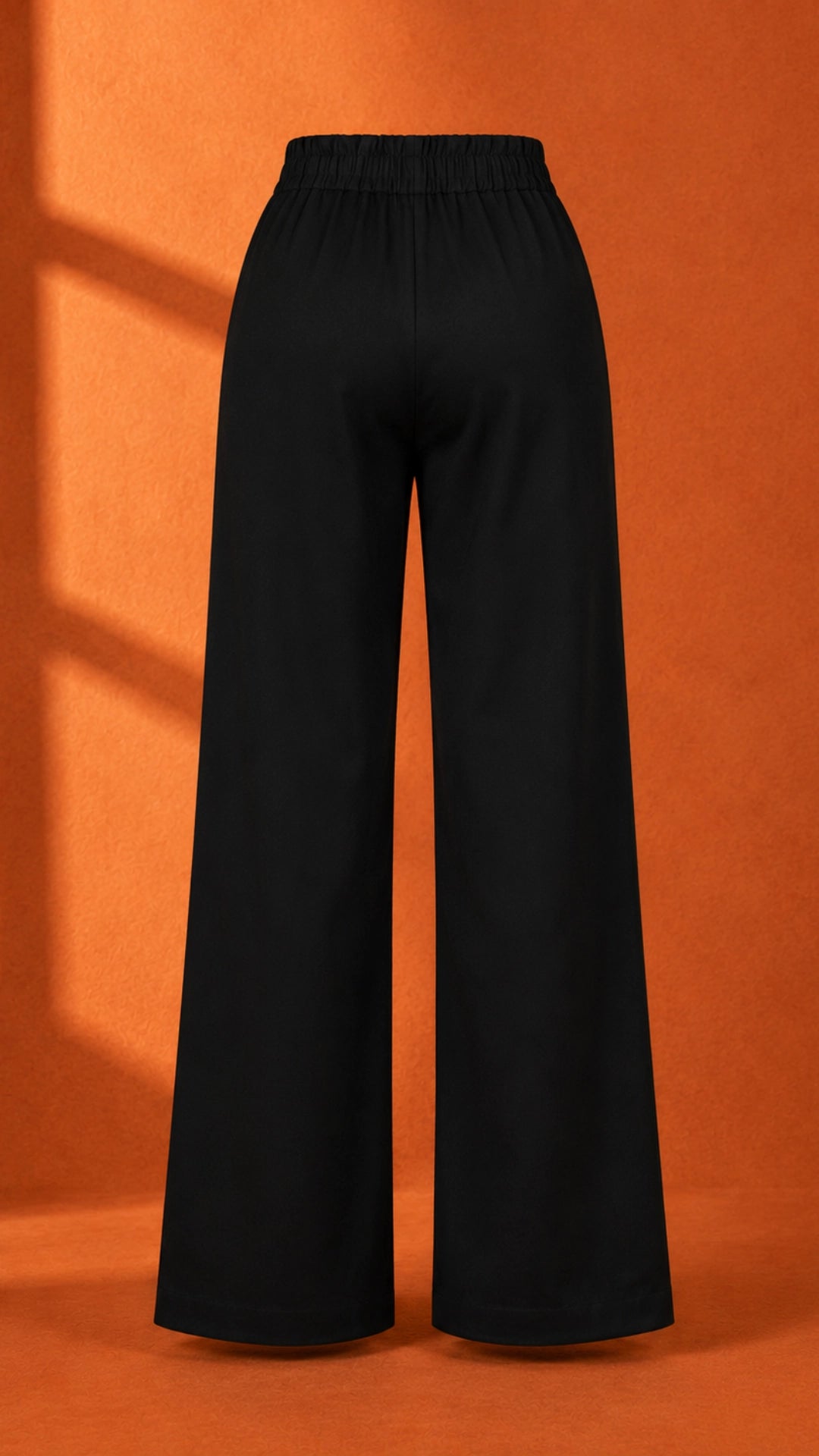 Black Linen Cotton Wide Leg Trousers for Women India | Karee Women Karee