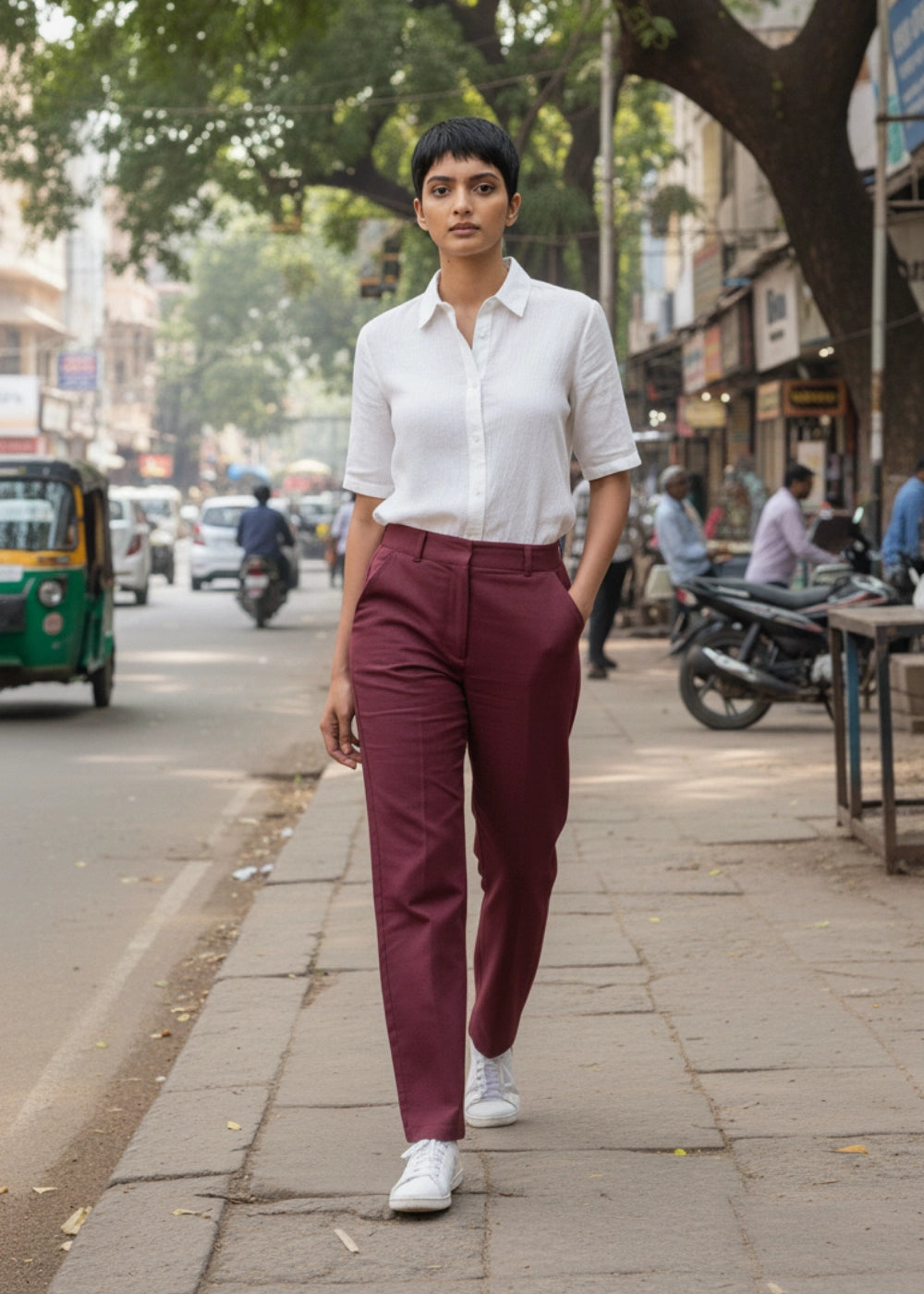 Pure Elegance White Linen-Cotton Shirt | Karee Sustainable Fashion