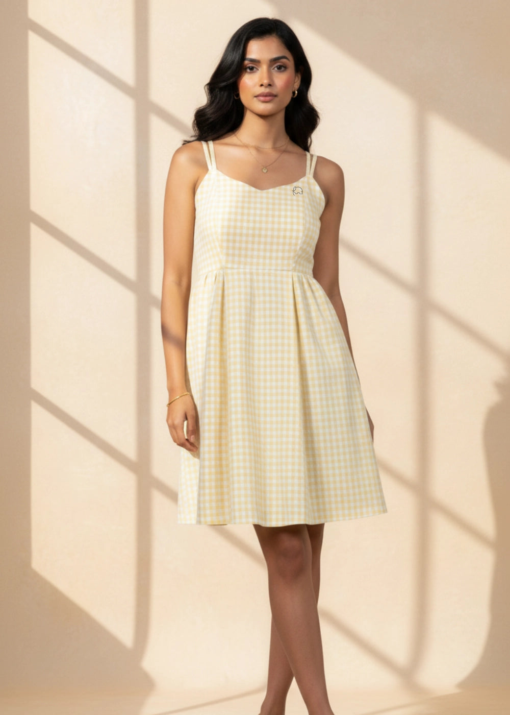 Sunshine Gingham Sweetheart Sundress | Karee Sustainable Fashion