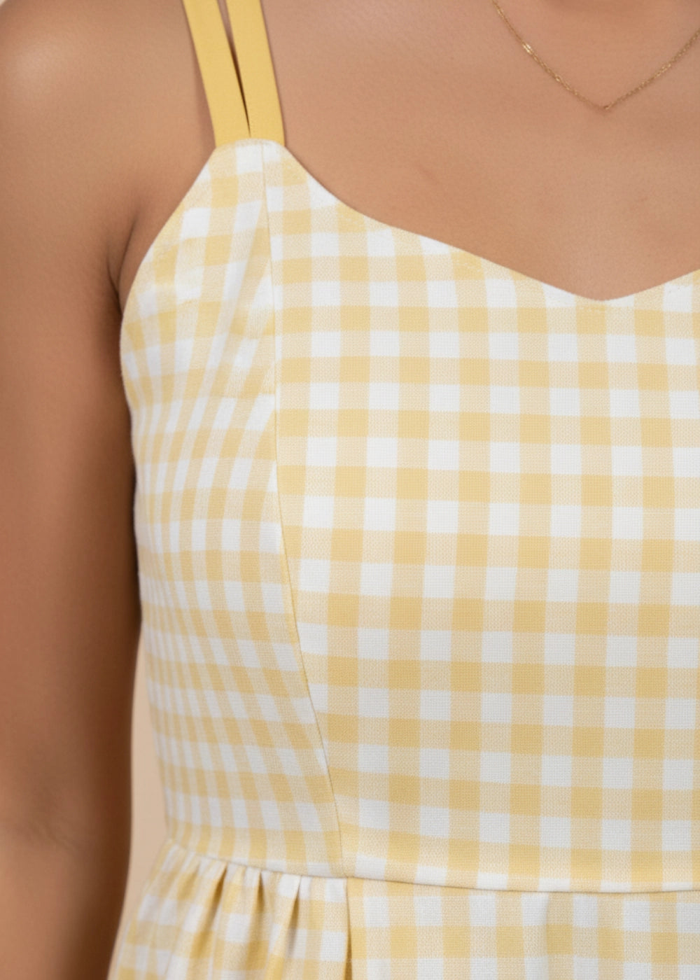 Sunshine Gingham Sweetheart Sundress | Karee Sustainable Fashion