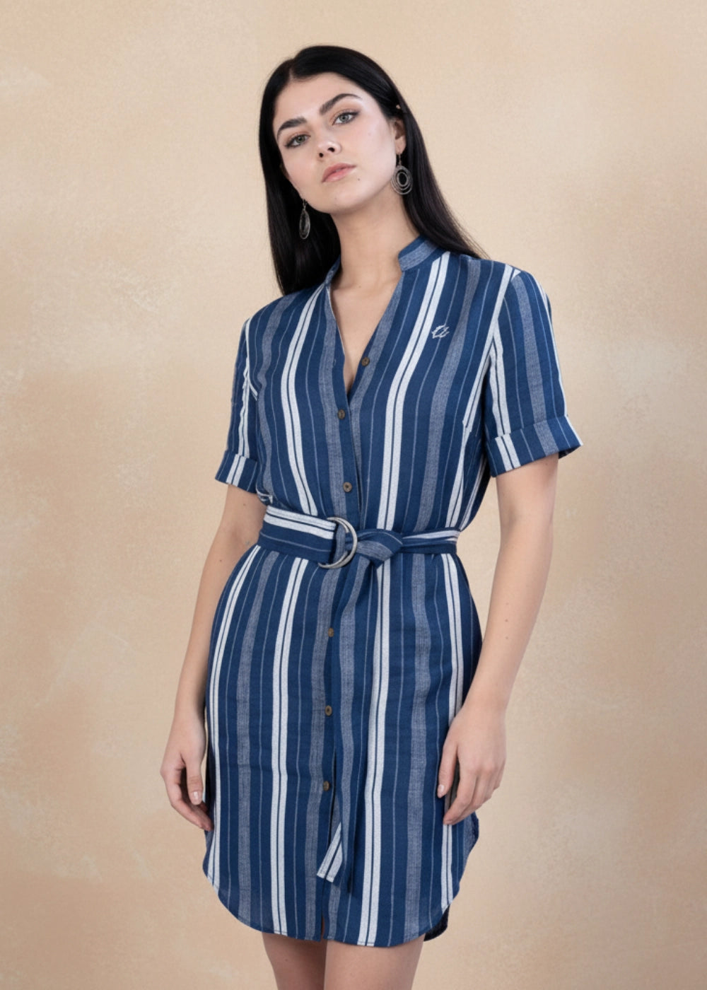 Navy Linen Shirt Dress | Sustainable Cotton-Linen Fashion | Karee Navy Linen Shirt Dress | Sustainable Cotton-Linen Fashion | Karee