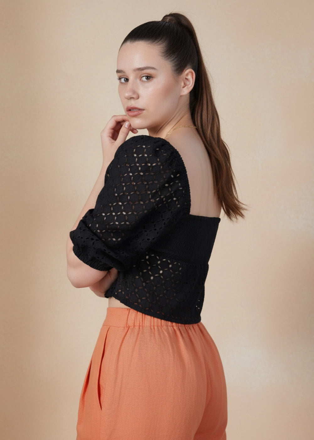 Black Lace Enchantment Blouse