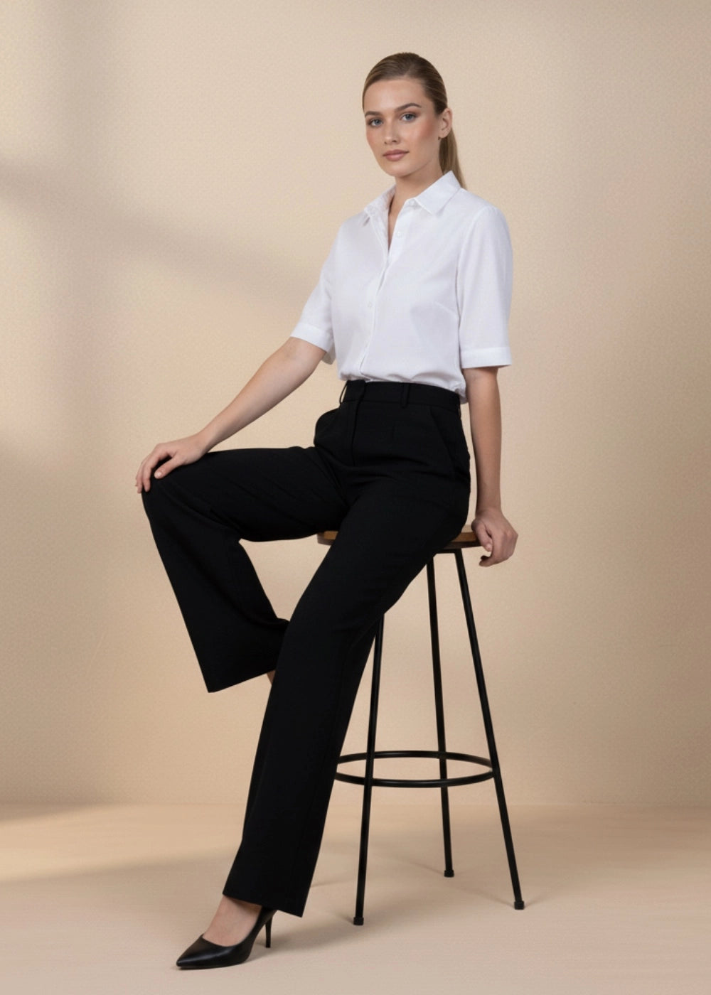Black Elegance Wide-Leg Trousers