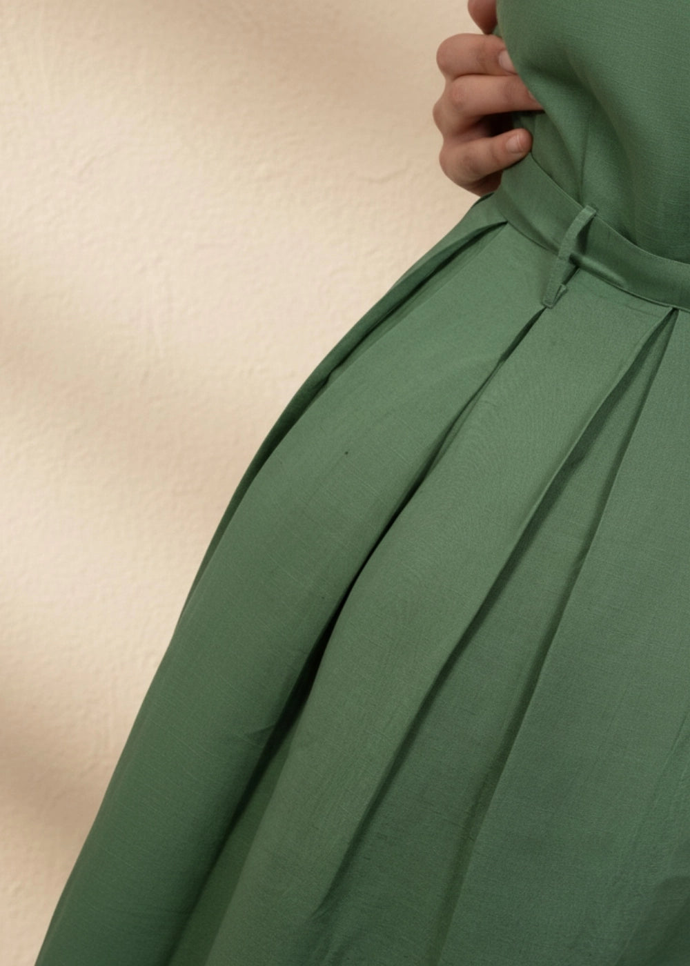 Vintage Midi Elegance Viscose-Linen Button-Up Dress | Karee