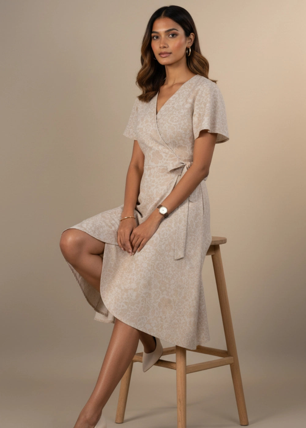 Chino Chic Wrap Dress Women Karee