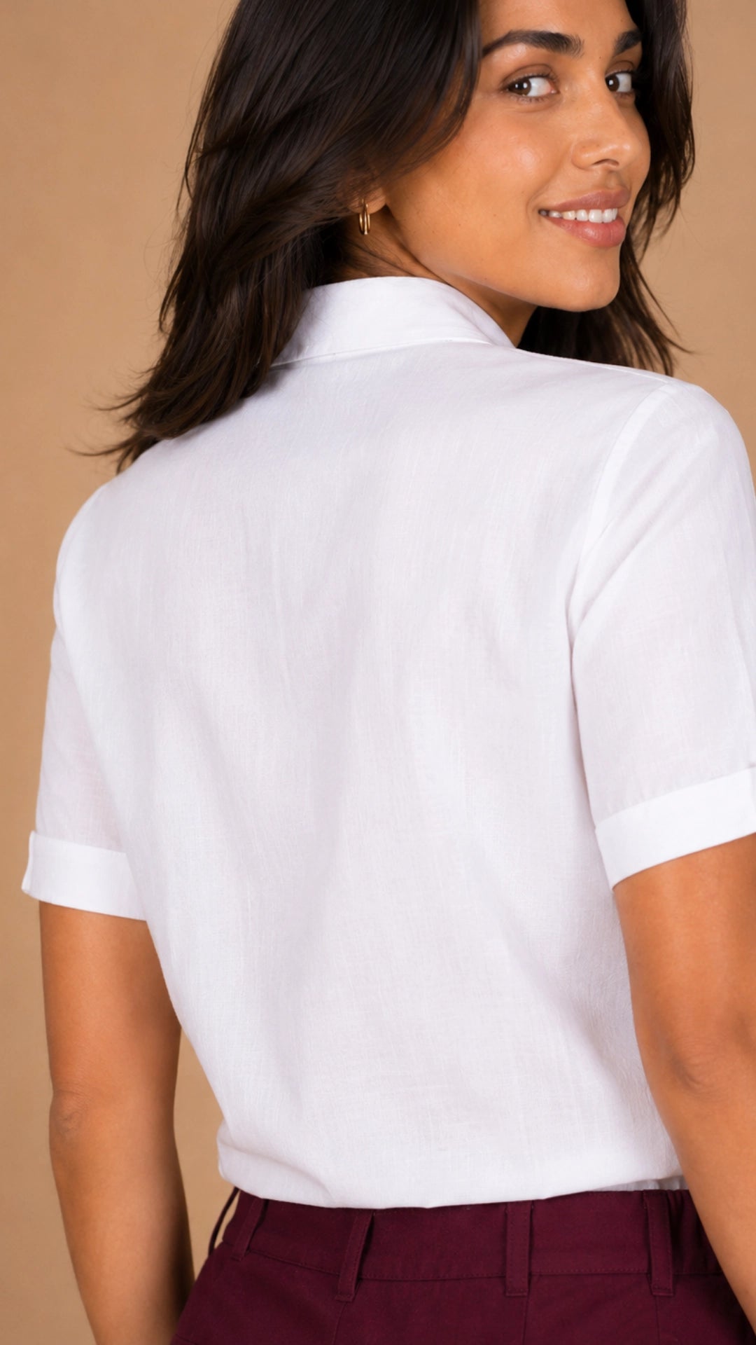 White Linen Cotton Shirt for Women — Office Wear India | Karee Women Karee